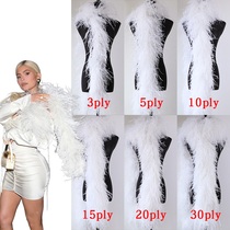 Factory custom ostrich hair high quality feather strip festival dress up stage performance dance costume accessories