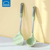 Le clasp flagship store silicone spatula food grade high temperature resistant non-stick cooking spatula stainless steel soup spoon