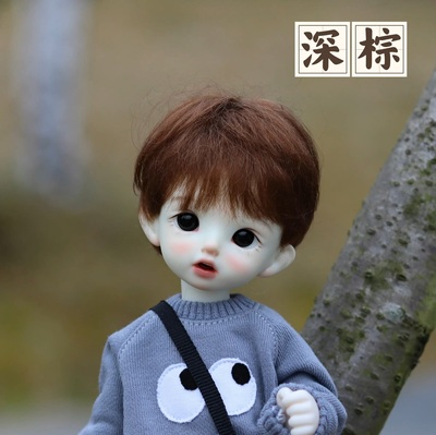 taobao agent [Spot] BJDBJD doll wig 6 -point boy short hair Ma Hai Mao Hand Hand Hand (dull hair)