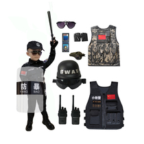 Shield toy Primary school students riot exercise props 3 years old to 12 years old tactical vest Black Cat sheriff childrens equipment