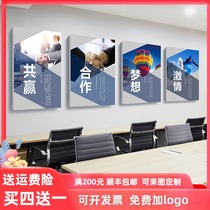Company decoration office slogan conference room inspirational background wall workshop corridor cultural wall corporate culture hanging painting