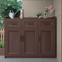 Outdoor lockers waterproof sunscreen large capacity new all-aluminum alloy storage cabinet shoe cabinet package customization