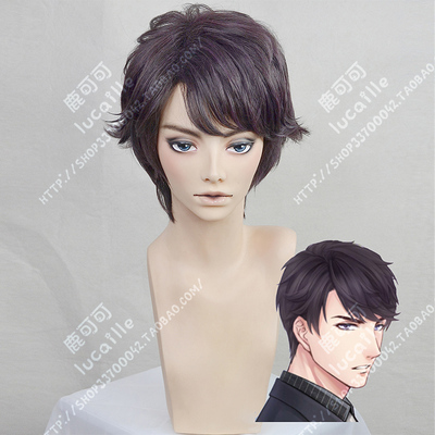 taobao agent Love and producer Li Zeyan send black card two -color short hair, beautiful juvenile spot cartoon male cosplay wig