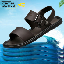 German Camel Dynamic Sandals Mens Summer New Leather Dual-use Sandals Comfort Casual Men Beach Shoe Tide