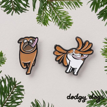 Dog brooch Doggy Dogs UK Doggy Dogs artist Jean Jullien joint accessories