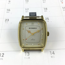 The original inventory butterfly square yellow shell huang mian manual mechanical diameter 32mm sent strap 1