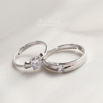 Bridegrooms wedding scene exchange ring spare wedding ring opening can be adjusted to ring mens and womens diamond ring