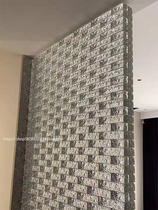 Clothing store glass brick solid crystal partition wall crystal ice brick background wall tile engineering single source manufacturer