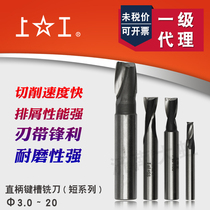 Upper work straight shank keyway milling cutter short series 3 4 5 8 10 12 12 15 15 16 18 20 straight keyway milling cutter