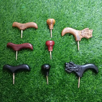 Solid Wood crutch handle wooden handrail mahogany holding cane head crutch accessories