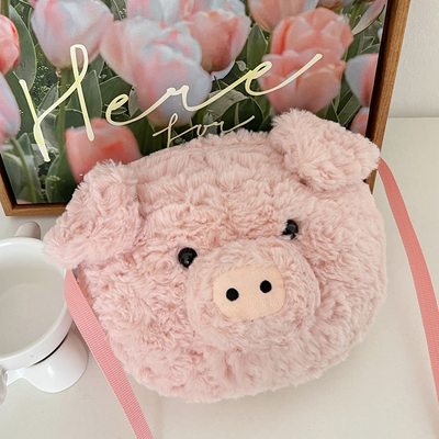 taobao agent Cute plush universal small bag, doll, one-shoulder bag, children's bag, shoulder bag