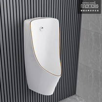 Light luxury household urinal hanging wall Mens station toilet ceramic urinal hanging floor induction urinal