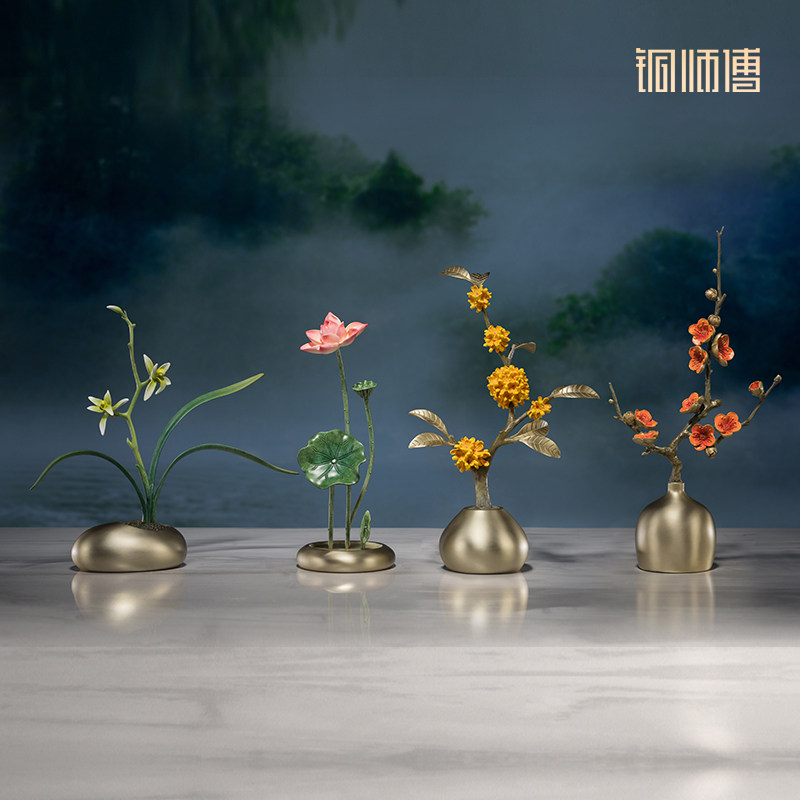 铜师傅花开富贵铜摆件-铜师傅花开富贵铜摆件促销价格、铜师傅花开富贵
