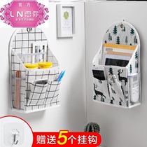 Storage bag small cloth bag mobile phone hanging bag wall hanging dormitory wall wall door pocket cuddly