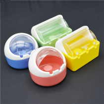 Color fashion windproof ashtray square ashtray round ashtray with lid storage box household ashtray flame retardant material