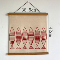 Japanese decorative wall hanging cloth background cloth wall hanging tassel original design electric meter box shielding wall decoration