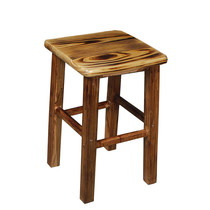 Stool Small square stool Low stool shoe stool Living room log adult stool Coffee table stool Household high stool Solid wood childrens board