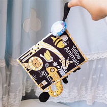 Baby early education animal tail cloth book 0-3 years old can bite not tear bad touch 6-12 months baby educational toy