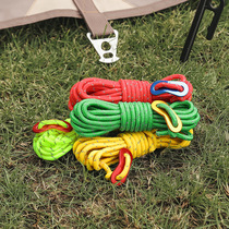 Windproof rope tent drawstring 4MM reflective rope canopy rope outdoor fixed pole plus thick Battalion 4