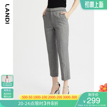 Blue Ground 2022 New Deep Grey Dark Gill Suit Western Dress Pants Women 90% Pants Casual Small Leggings Little Guy Spring Autumn