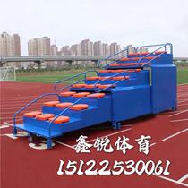 Factory direct stadium outdoor race end timing table Referee table Mobile telescopic stands 27 seats