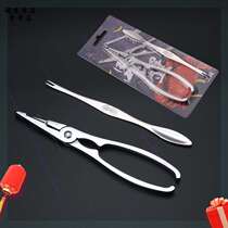 Stainless steel crab eating tools Three-piece set of crab peeling pliers and clips Hairy crab eight-piece crab needle with crab clip pliers