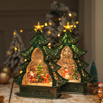 Christmas snowflake crystal ball music box birthday gift for girls Music Box dream creative tree wind lamp ornaments