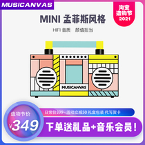  Musicanvas mini-jj Music canvas girl cartoon Bluetooth speaker Mini small audio cute and portable
