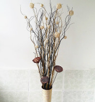 Flower arrangement Manchuria dried branches decoration living room floor-to-ceiling window partition home furnishings dried flowers modern simplicity