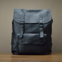 FIMA imported goatskin backpack English retro street leather backpack hipster Travel large capacity bag