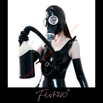  Ftshist fetish cosplay All-inclusive sm breathing control asphyxia headgear mask latex gas mask