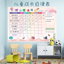 Childrens reward record form good habits to develop magnetic schedule family rules work schedule record sheet