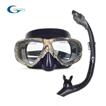 American VR snorkeling diving glasses mask deep diving mirror full dry breathing tube diving goggles set big frame tide