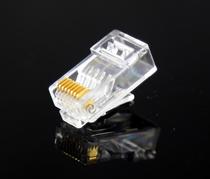 First work six class one thousand trillion 8P8C non-shielded crystal head model SGRJ45602 gold plated for single core hard wire