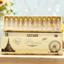 Creative Eiffel Tower lucky to be willing to bottle small size wood stopper Drift bottle glass Process Festive Gifts