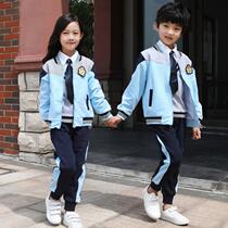 Primary and secondary school students autumn sports three-piece kindergarten garden clothes Men and women British style school uniforms Pure cotton custom performance clothes