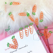 Girl heart paper clip bookmark creative cute carrot White radish note clip clip photo storage clip pin