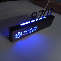 Customized stainless steel Three-dimensional word Hotel Hotel electronic door Display LED light glowing metal durable room number plate