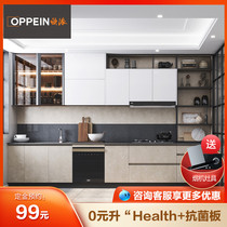 Opai whole cabinet kitchen cabinet custom new household open quartz stone countertop modern style Lin Hai