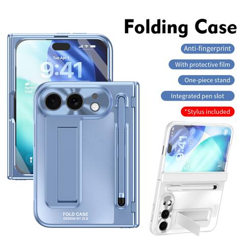 Anti-fingerprint Hinge Stand Lens Film iPhone Case