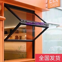 Beijing factory KFC door up and down folding window lifting window Bar coffee restaurant Takeaway window Milk tea shop