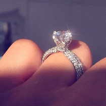 One carat diamond ring custom female 50 points proposal wedding diamond ring custom-made 30 points GIA naked diamond custom