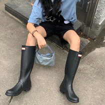 2021 new rain boots womens casual rubber shoes high tube rain boots long tube water boots cute non-slip sleeve outer water shoes