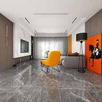 Modern light luxury dark gray whole body marble tile 600x1200 living room floor tile toilet toilet floor tile