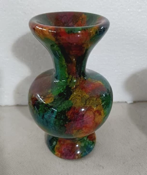 台湾　七彩玉花瓶　【新品】 台湾七彩玉 花瓶