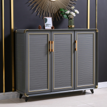 Light luxury modern aluminum alloy shoe cabinet Household door large capacity waterproof sunscreen balcony breathable outdoor with lock