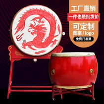 Big drum vertical battle drum vertical dragon drum cowhide drum performance drum gong drum dance drum temple drum Chinese big red drum