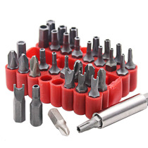 33 pieces of hollow batch head combination screwing safety screw socket socket charging drill special-shaped driver head