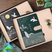 Fairy Crane Hand Ledger Ben Suit Gift Box Full Color Page Notes Benson Creative Stationery Little Fresh Ancient Bronze Ruyi U Pan 16G