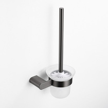 Germany Nordic gun gray 304 stainless steel toilet toilet brush holder Toilet brush bucket cup Bathroom hardware pendant